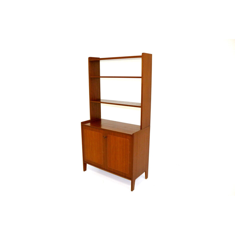 Scandinavian vintage mahogany bookcase, Sweden 1960