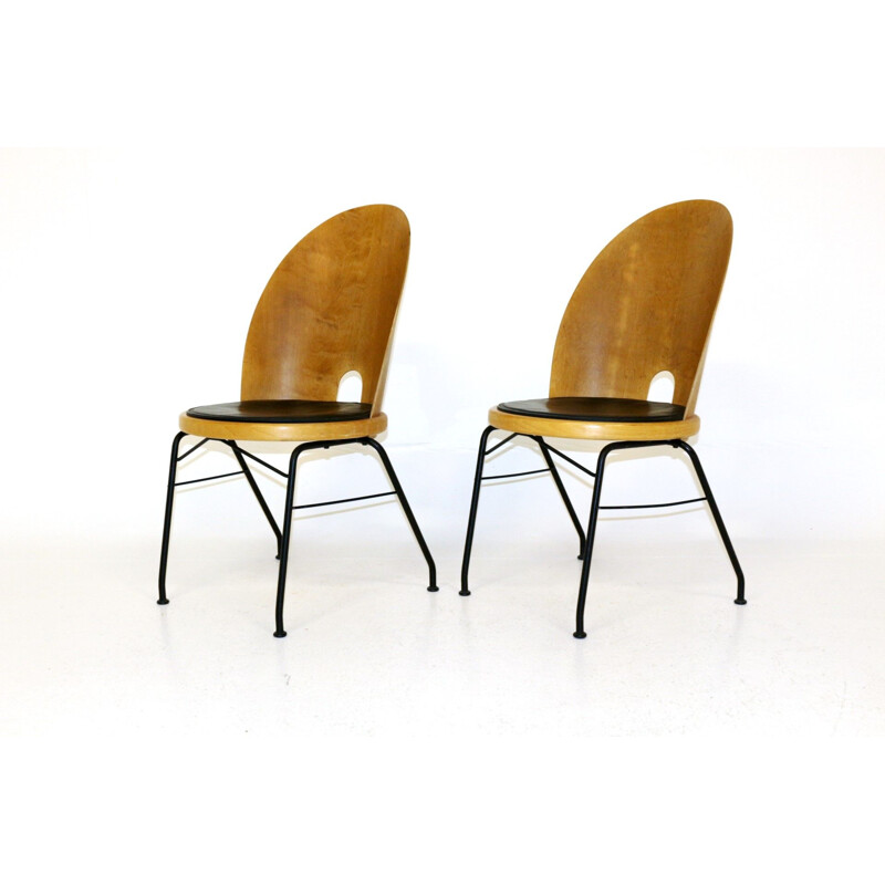 Pair of vintage chairs by Börge Lindau, Scandinavia 1990