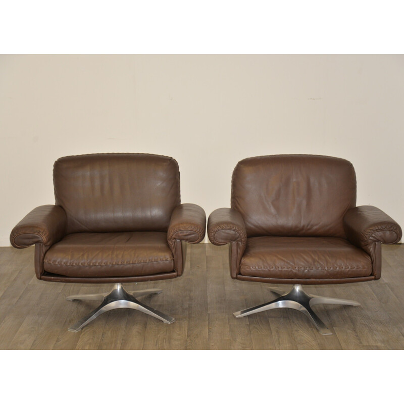 Pair of De Sede DS 31 lounge armchairs - 1970s