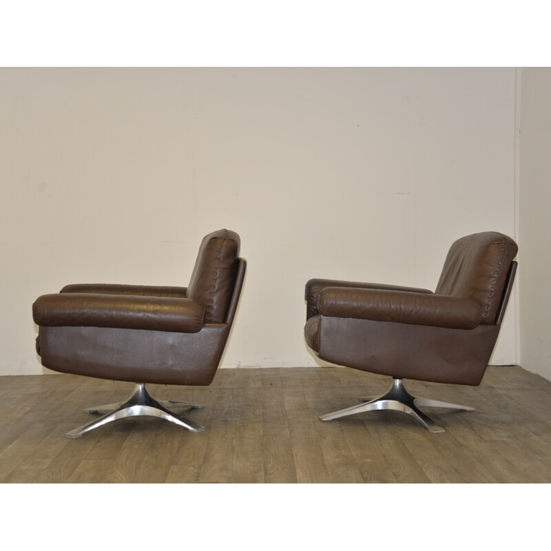 Pair of De Sede DS 31 lounge armchairs - 1970s