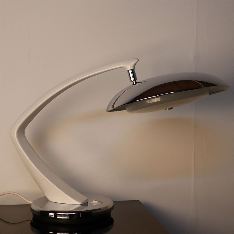 Lampe de bureau vintage Boomerang par Fase 1970