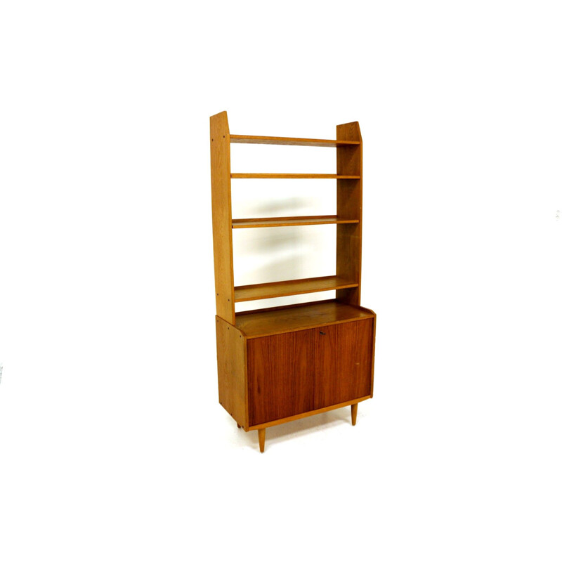 Vintage teak and oak bookcase, Sweden 1960