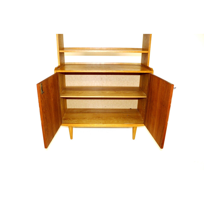 Vintage teak and oak bookcase, Sweden 1960