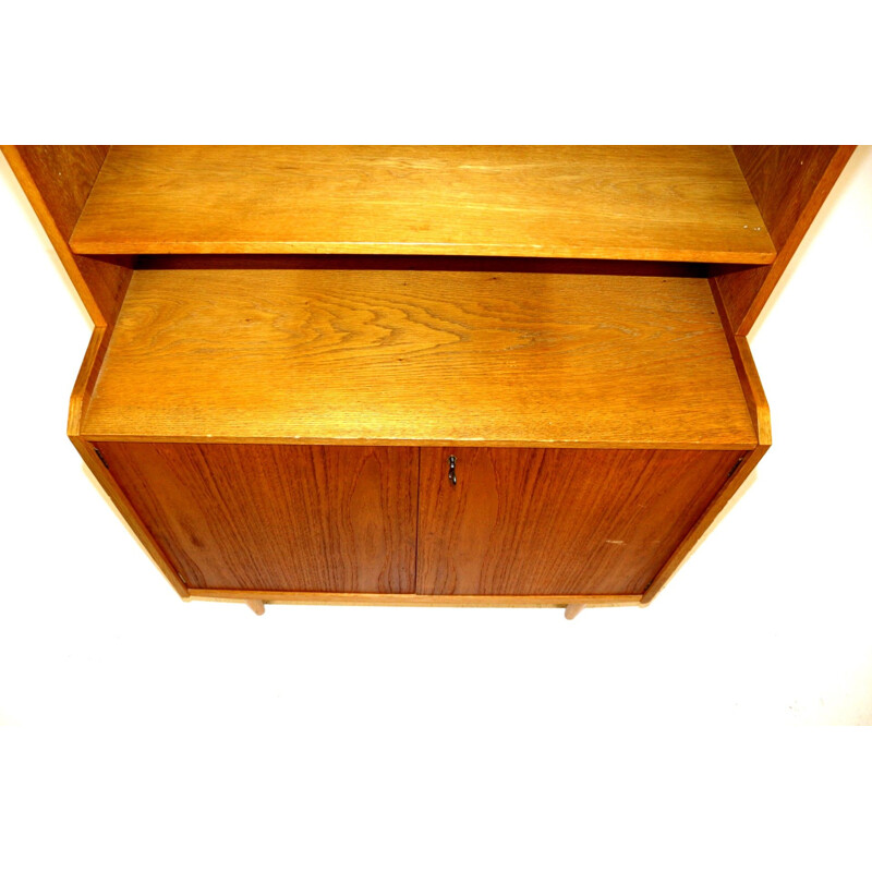 Vintage teak and oak bookcase, Sweden 1960