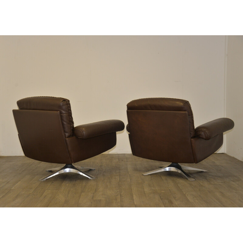 Paire de fauteuils De Sede "DS 31" en cuir - 1970