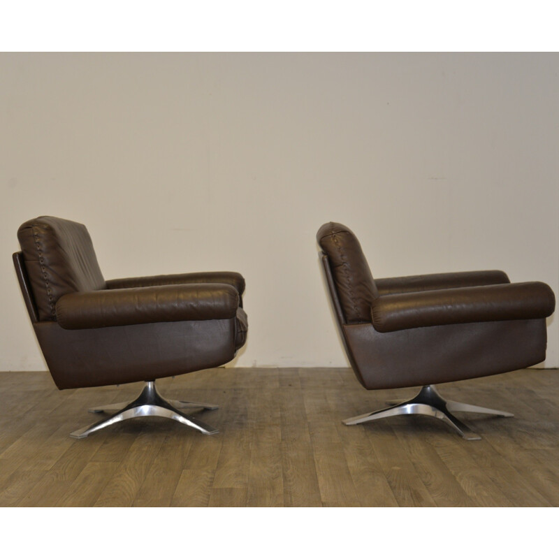 Pair of De Sede DS 31 lounge armchairs - 1970s