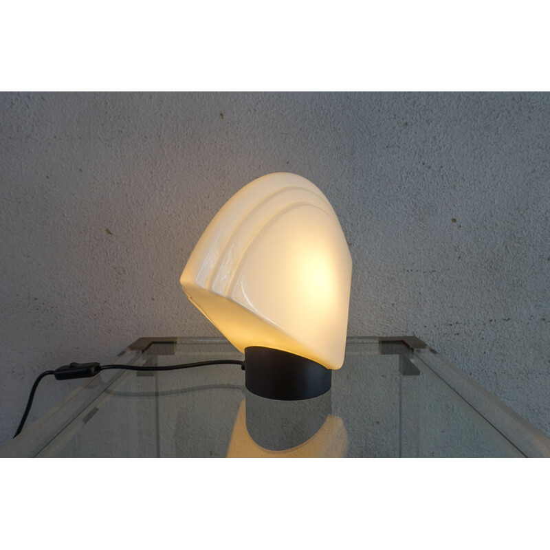 Vintage Fan-Shaped AV Mazzega Murano Glass Table Lamp 1970s