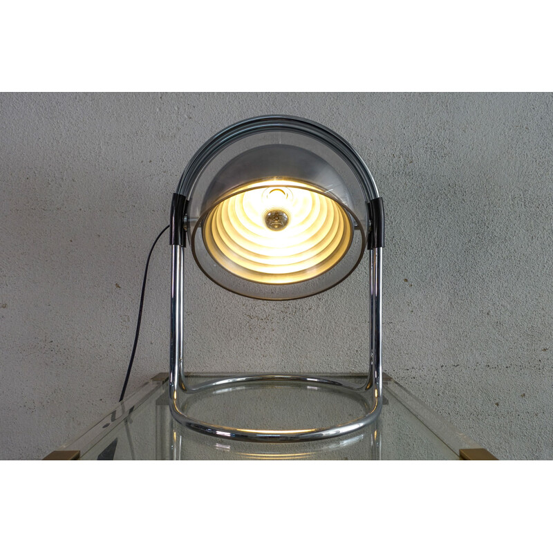 Lampe de table vintage André Ricard pour Metalarte 1973