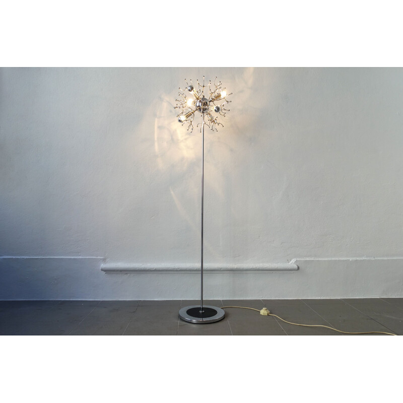 Vintage Gaetano Sciolari Sputnik Floor Lamp 1970s