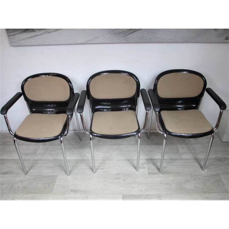 Set of 3 Chairs by G. Lange Germany 1980s