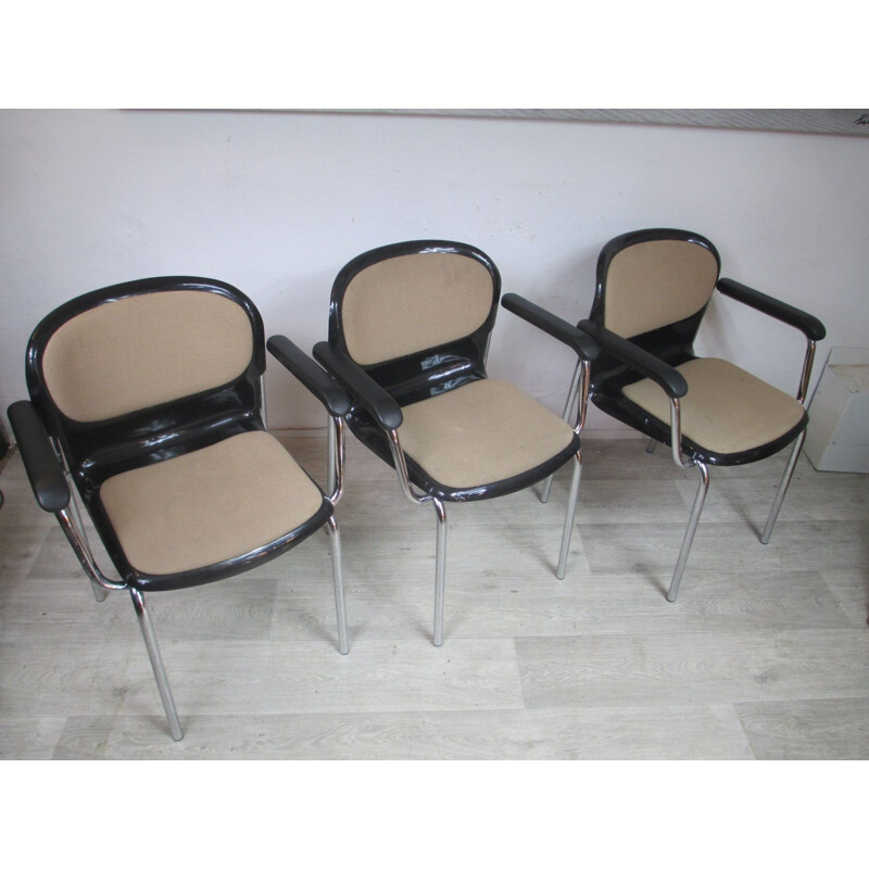 Set of 3 Chairs by G. Lange Germany 1980s