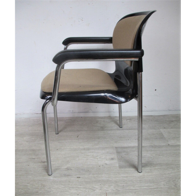 Conjunto de 3 cadeiras de vindima por G. Lange Alemanha 1980