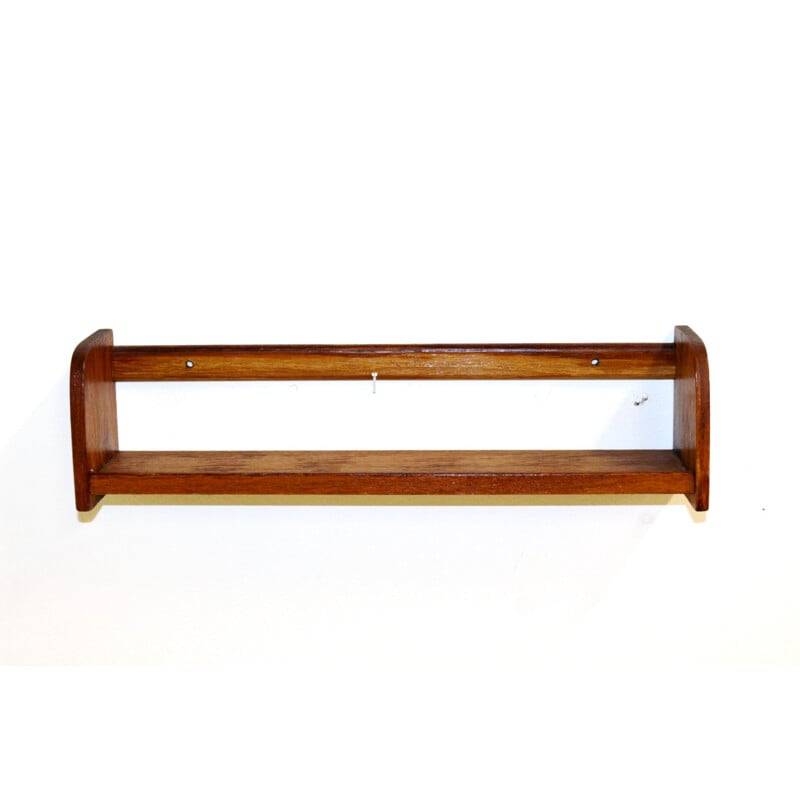 Vintage teak wall shelf Holmbergs Sweden 1960s