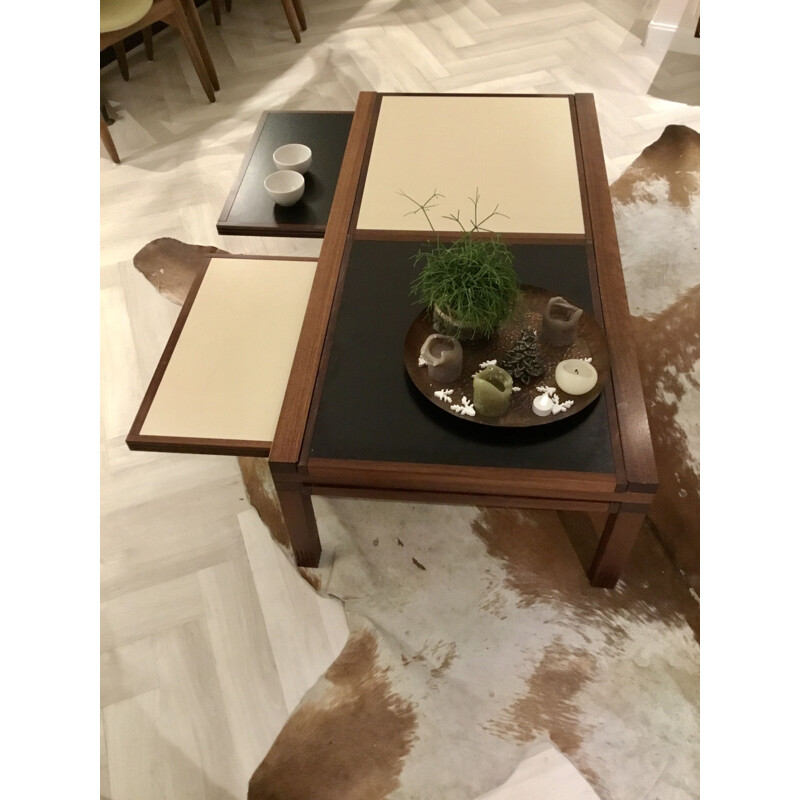 Vintage coffee table by bernard vuarnesson for Bellato Italian 1980s