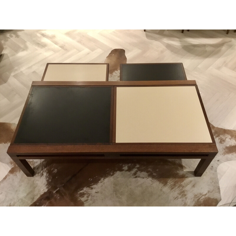 Vintage coffee table by bernard vuarnesson for Bellato Italian 1980s