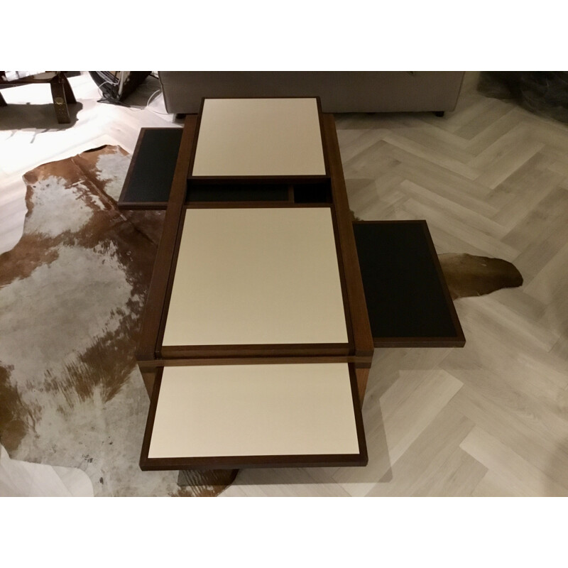 Vintage coffee table by bernard vuarnesson for Bellato Italian 1980s