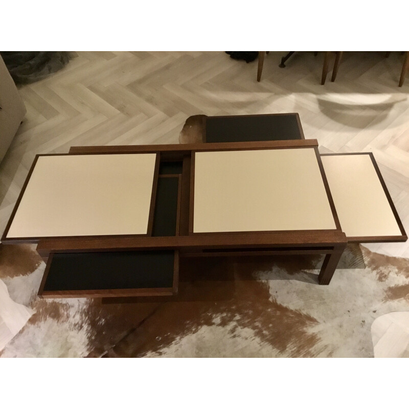 Vintage coffee table by bernard vuarnesson for Bellato Italian 1980s