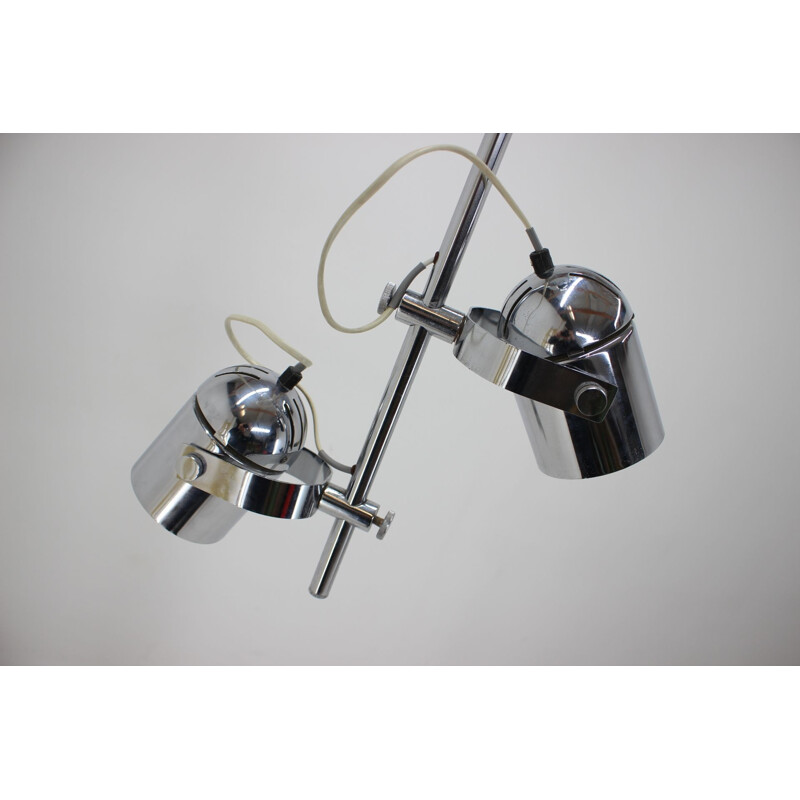 Set of 2 Midcentury Ceiling chrome Lights by Stanislav Indra 1980s