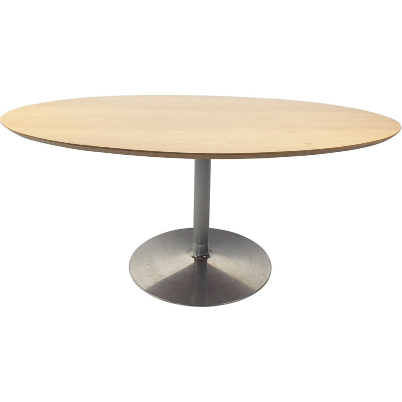 Vintage Oval Circle Dining Table by Pierre Paulin for Artifort 1960s