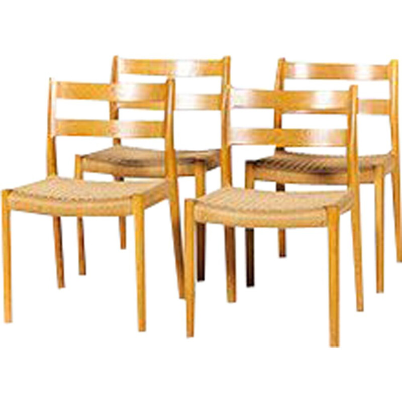 Lot de 4 chaises à manger vintage de Niels Otto Møller pour J.L. Møllers 1960