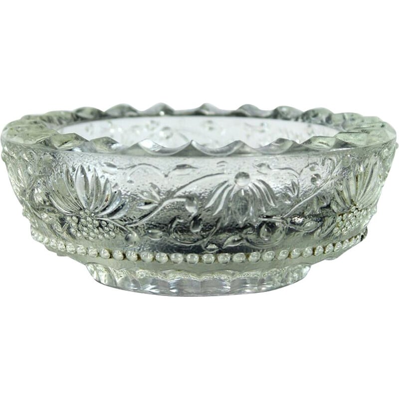 Vintage crystal bowl, Czechoslovakia 1960