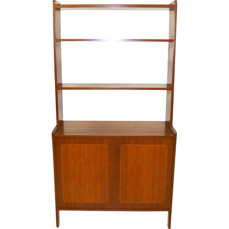 Scandinavian vintage mahogany bookcase, Sweden 1960