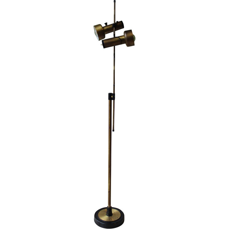 Vintage double spot floor lamp, Italy 1970