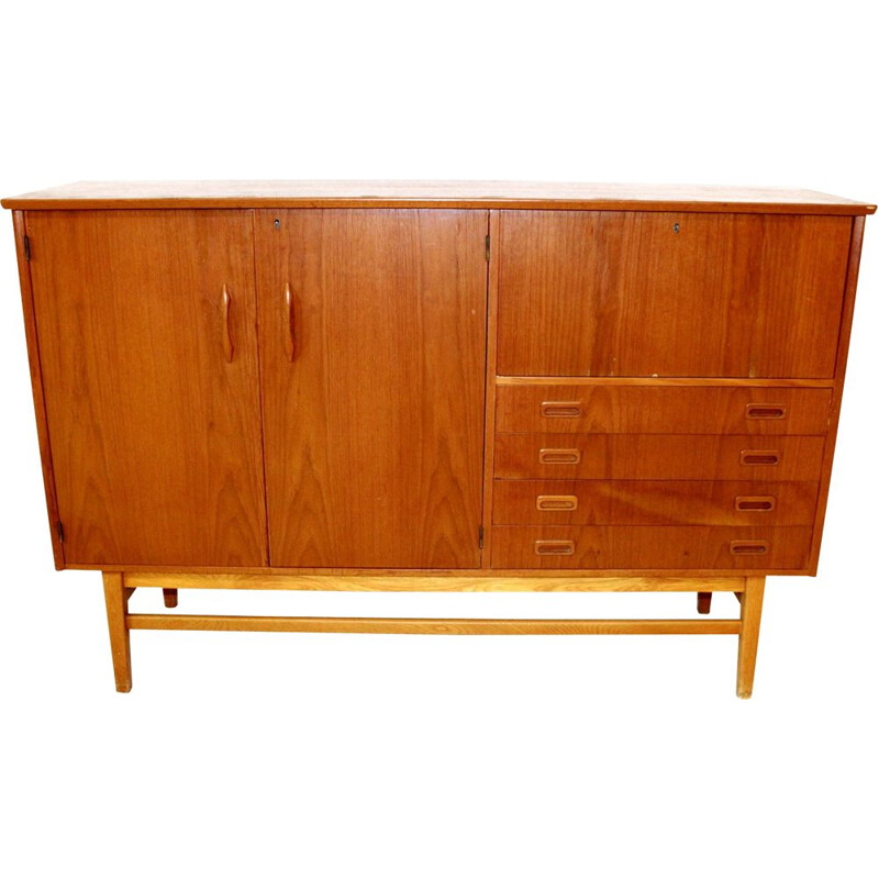 Credenza scandinava vintage in teak, Svezia 1960