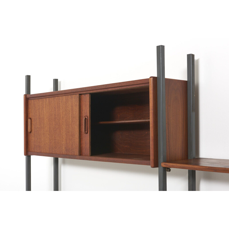 Vintage Freestanding Shelving Unit in Teak Netherlands 1950s