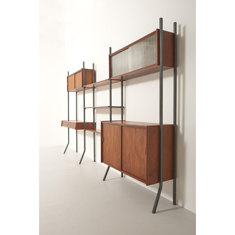 Vintage Freestanding Shelving Unit in Teak Netherlands 1950s