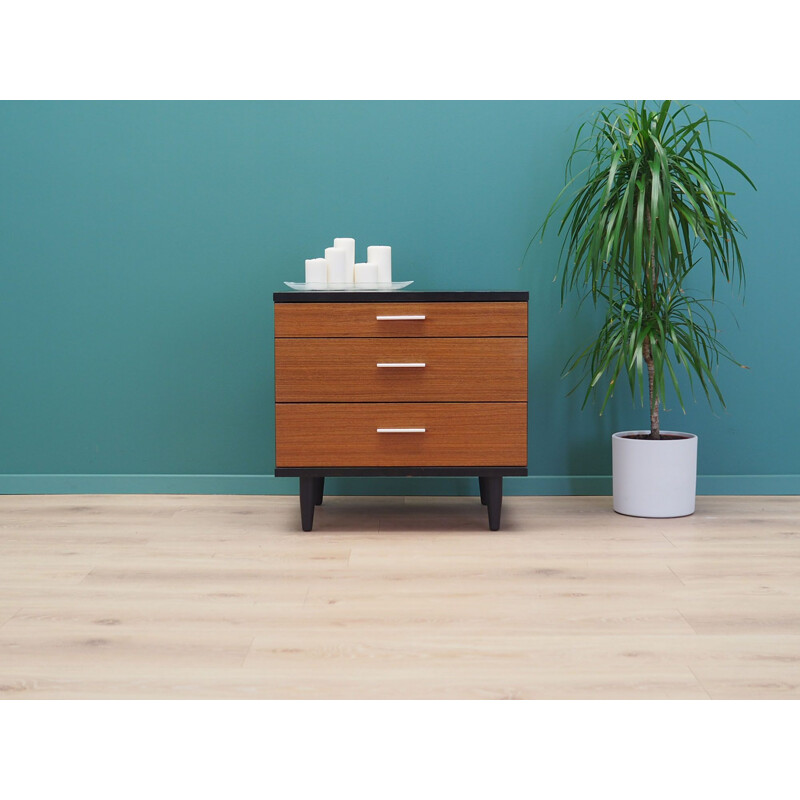 Vintage Exotic wood chest of drawers Denmark 1970s