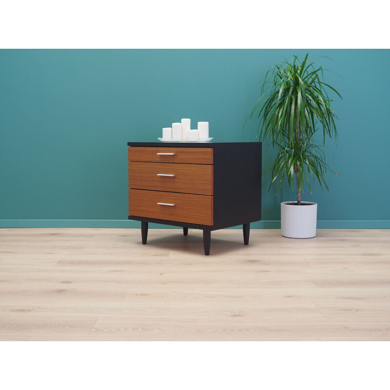 Vintage Exotic wood chest of drawers Denmark 1970s