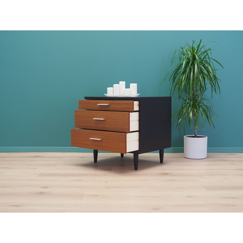 Vintage Exotic wood chest of drawers Denmark 1970s