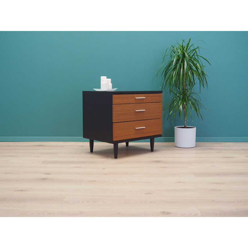 Vintage Exotic wood chest of drawers Denmark 1970s