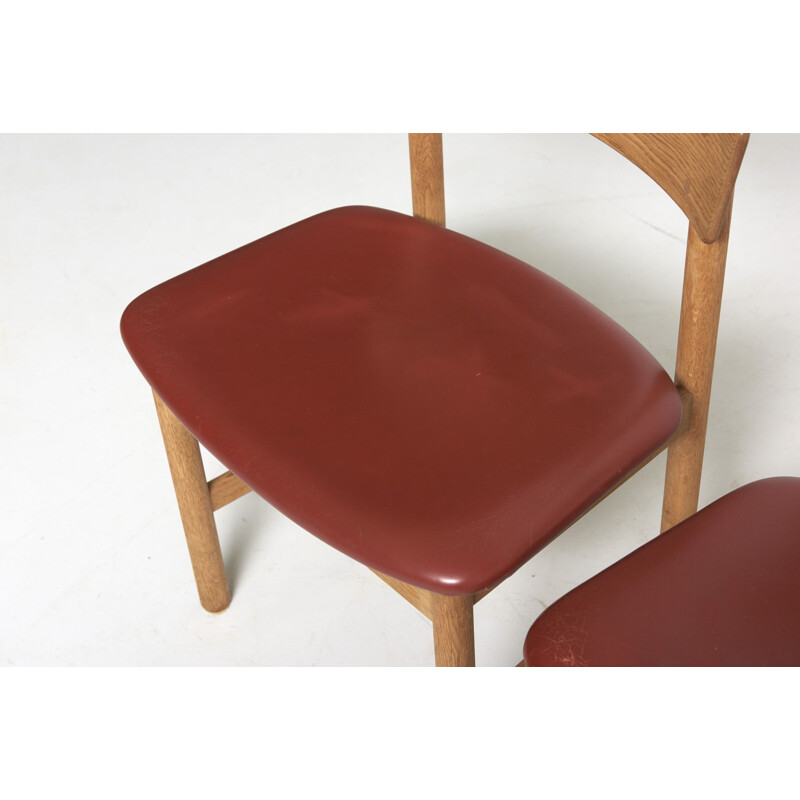 Set van 4 vintage stoelen van Børge Mogensen voor Fredericia Stølefabrik Denemarken 1956