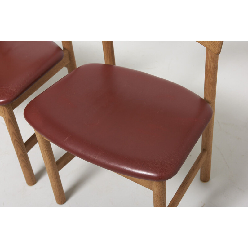 Set of 4 vintage Dining Chairs by Børge Mogensen for Fredericia Stølefabrik Denmark 1956s