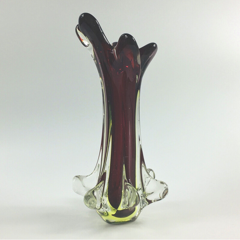 Mid-Century Murano Glass Vase from Fratelli Toso 1960s