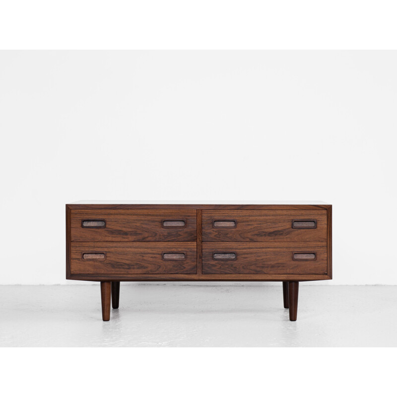 Midcentury chest of drawers in rosewood by Hundevad Danish 1960s