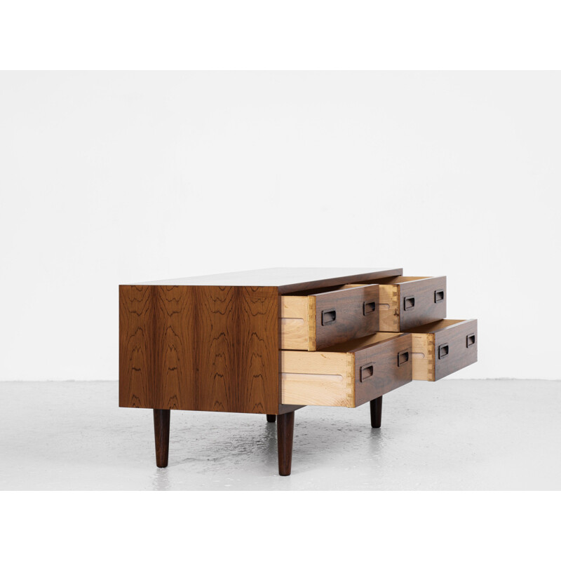 Midcentury chest of drawers in rosewood by Hundevad Danish 1960s