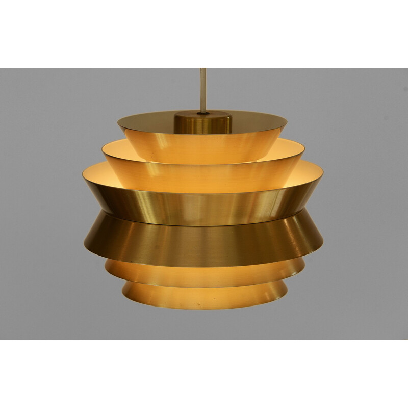 Vintage Brass colored pendant light by Carl Thore for Granhaga Metallindustri Sweden 1960s