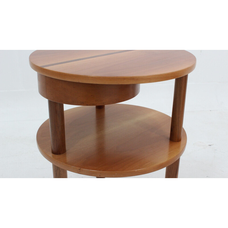 Paire de tables de nuit vintage en merisier, Gianfranco Frattini pour Bernin 1970