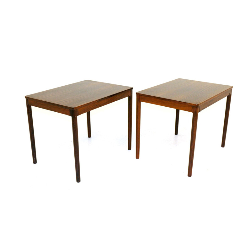 Pair of vintage rosewood bedside tables Sweden 1960s