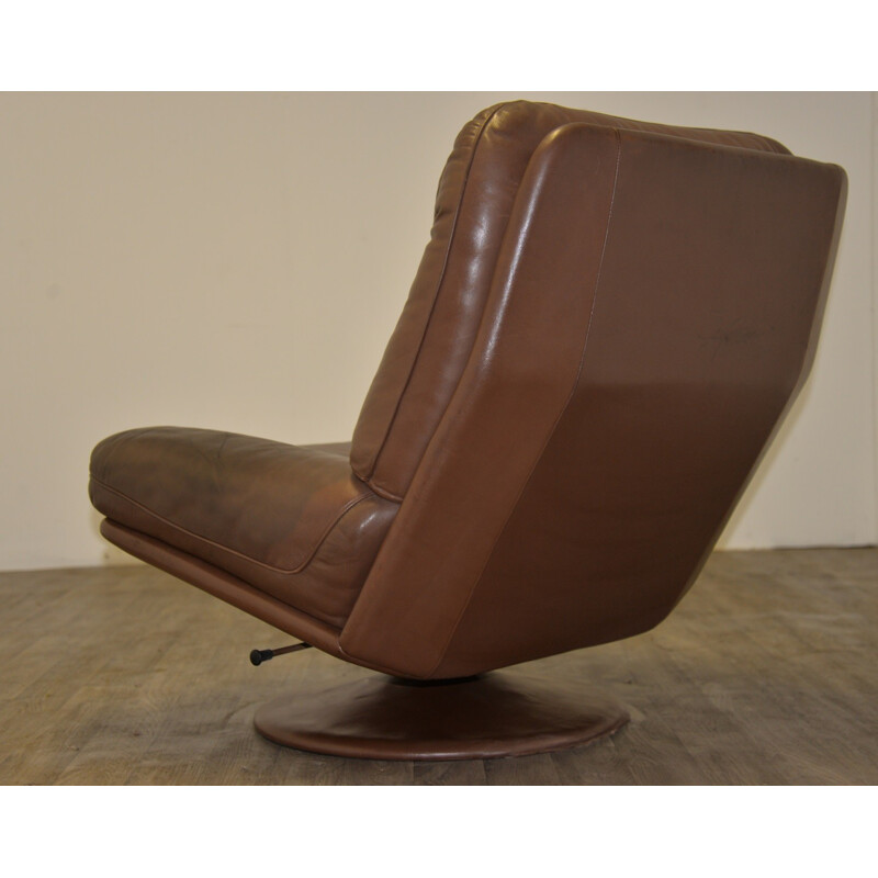 De Sede Lounge Armchair and Ottoman in leather - 1970s