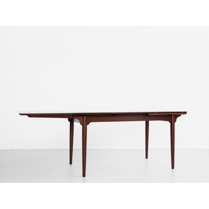 Midcentury dining table in rosewood by Omann Jun Danish 1960s