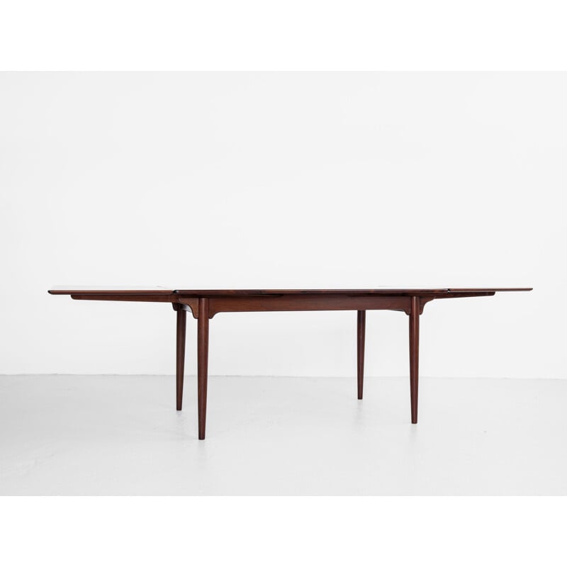 Midcentury dining table in rosewood by Omann Jun Danish 1960s