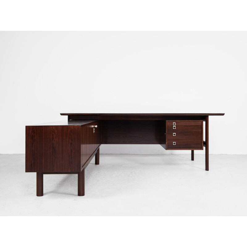 Midcentury Executive Desk in rosewood by Arne Vodder for Sibast Danish 1960s