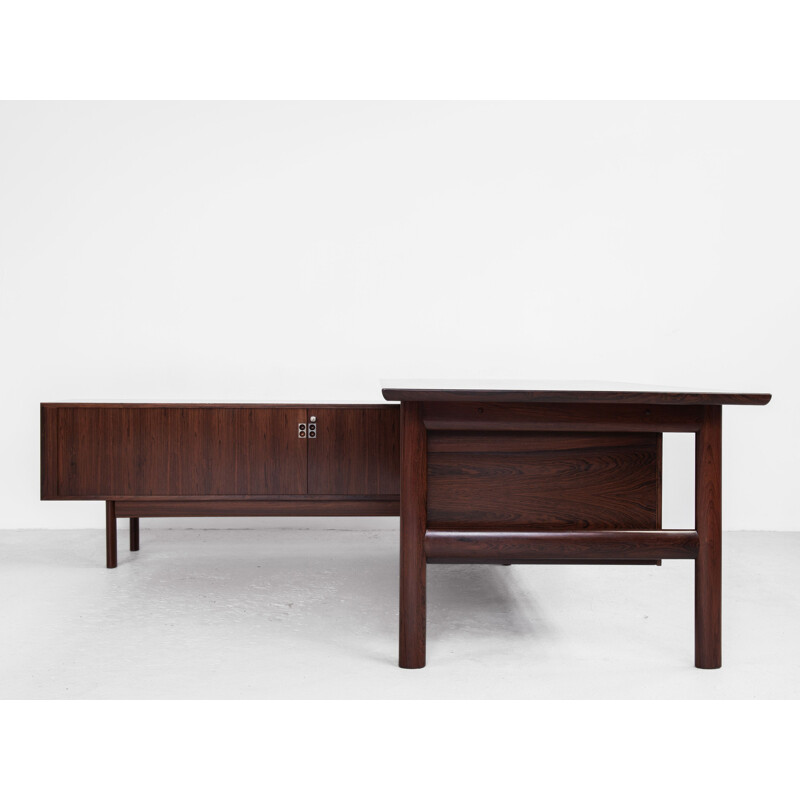 Midcentury Executive Desk in rosewood by Arne Vodder for Sibast Danish 1960s