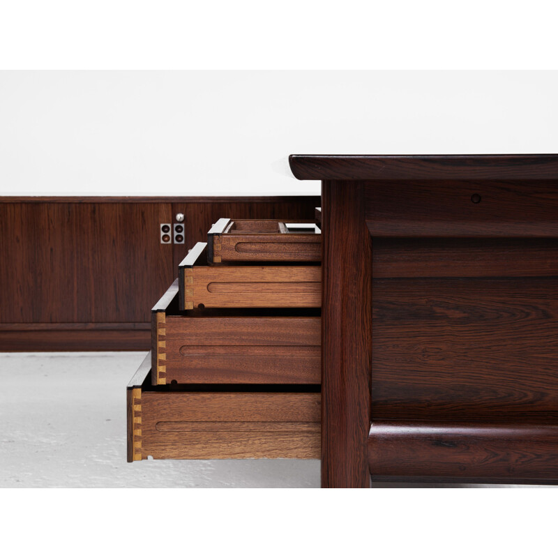 Midcentury Executive Desk in rosewood by Arne Vodder for Sibast Danish 1960s