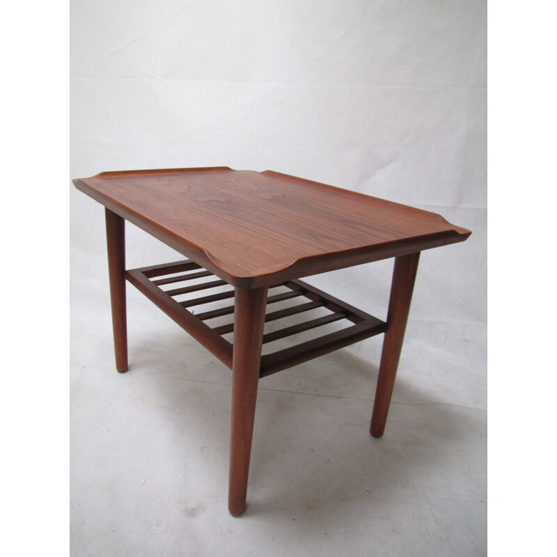 Vintage Teak Coffee Table by Holger Georg Jensen for Kubus Danish 1960s