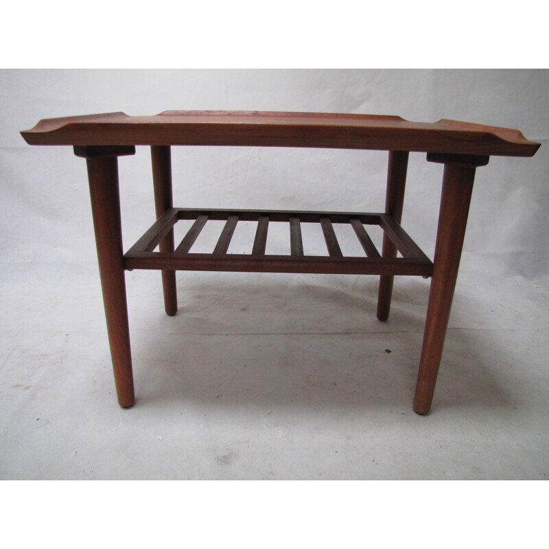 Vintage Teak Coffee Table by Holger Georg Jensen for Kubus Danish 1960s